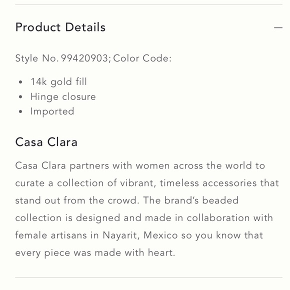 New! Anthropologie Casa Clara 18K Gold Filled Hoop Earrings NWOT - Picture 3 of 4